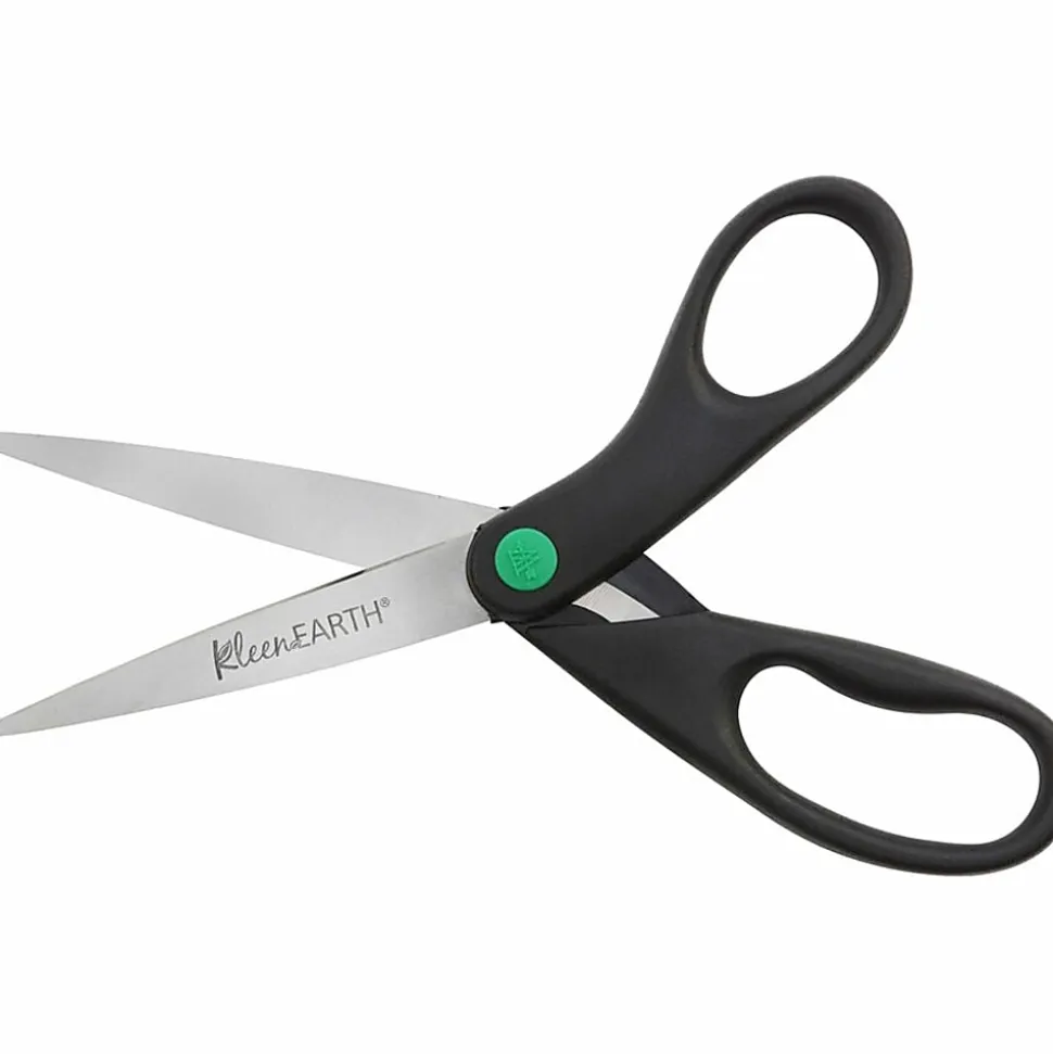 Westcott® KleenEarth All-Purpose Scissors, 8", Straight, Black, Pack Of 2