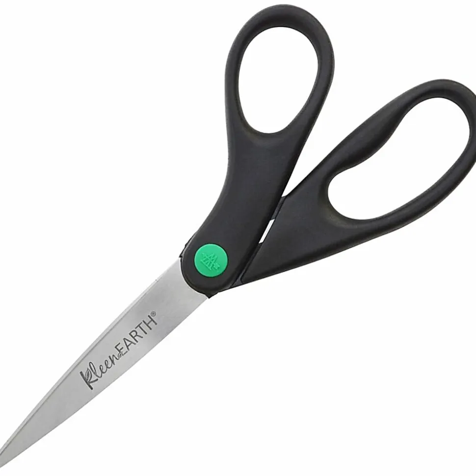 Westcott® KleenEarth All-Purpose Scissors, 8", Straight, Black, Pack Of 2