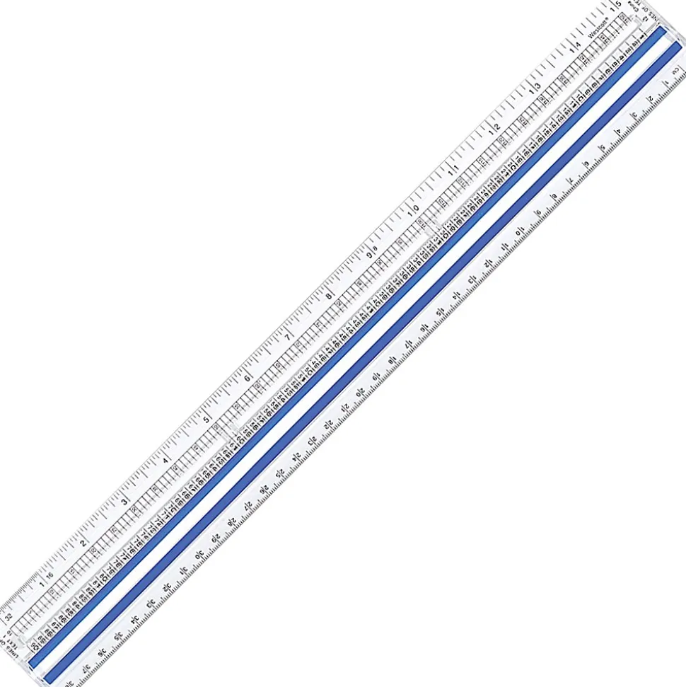 Westcott® 15" Magnifying Ruler, Clear Plastic