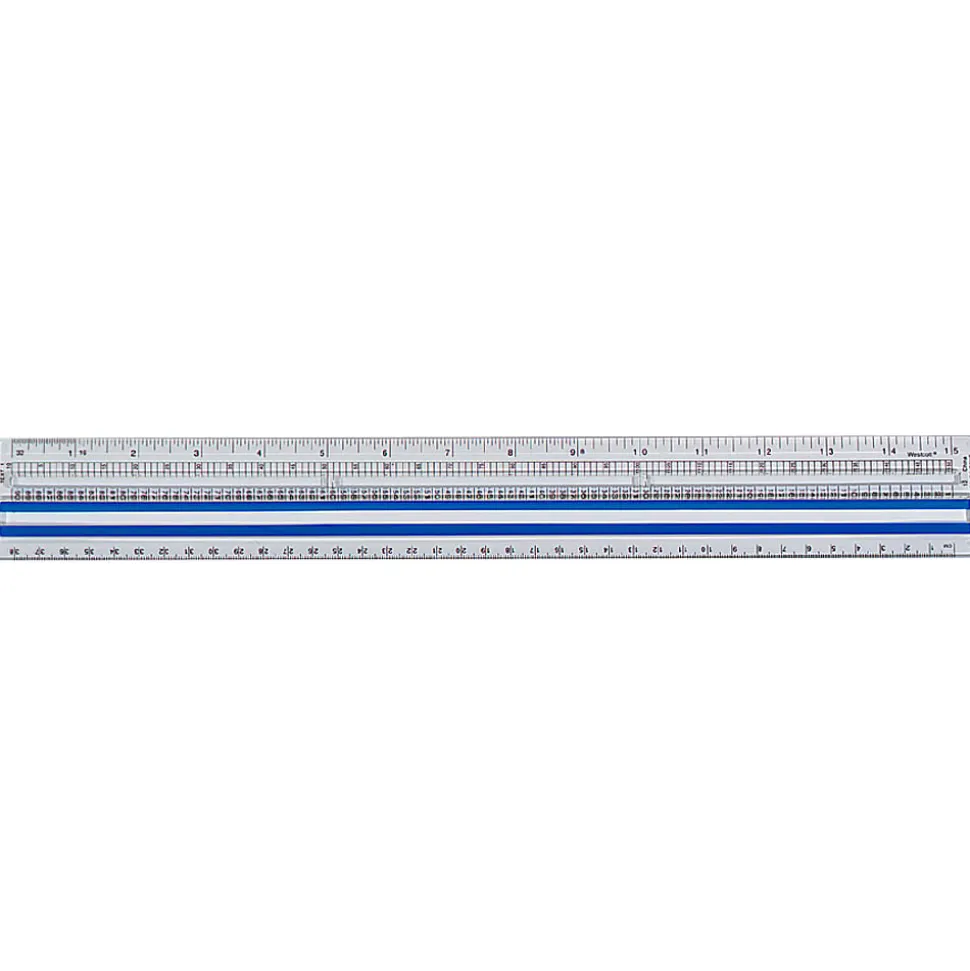 Westcott® 15" Magnifying Ruler, Clear Plastic