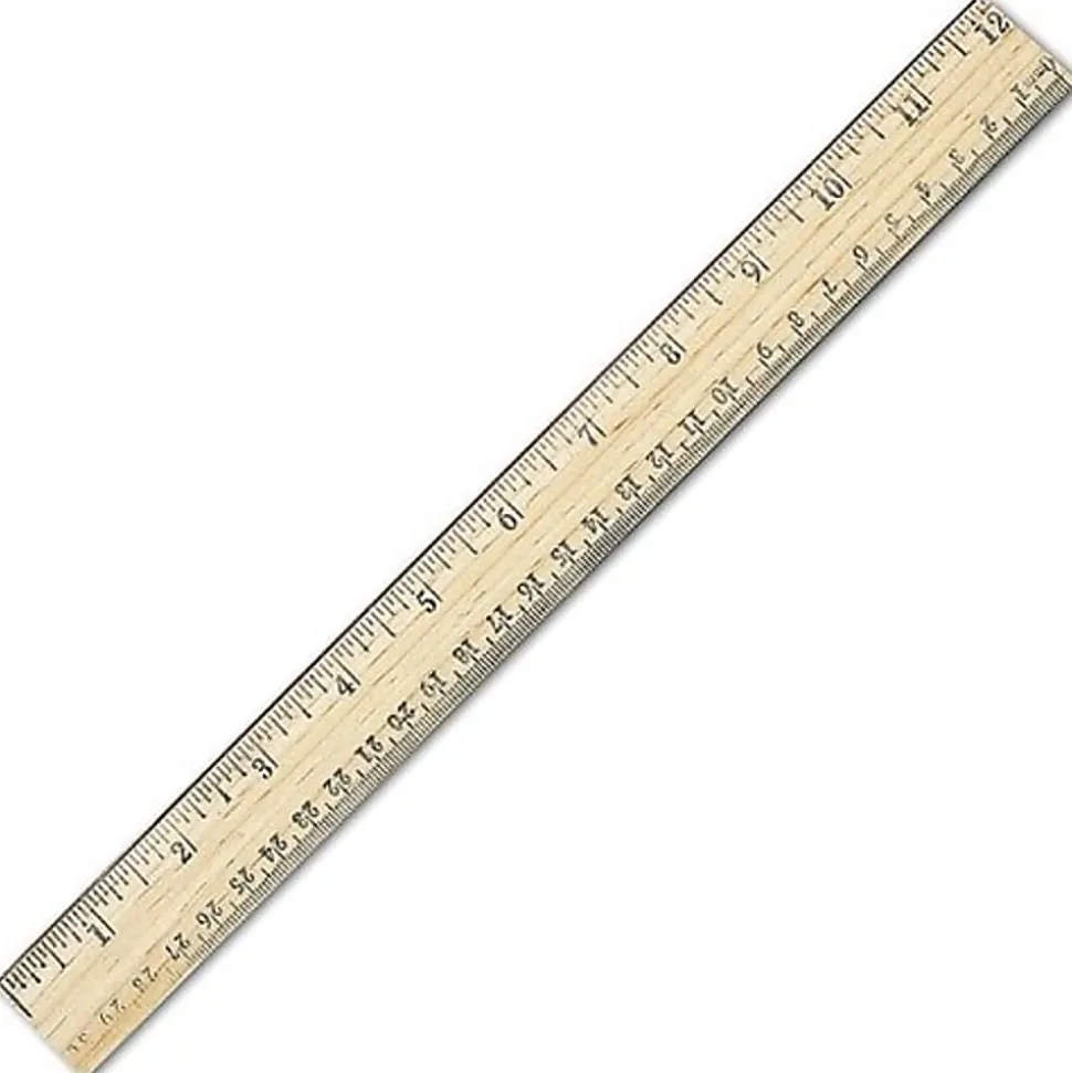 Westcott® Metric Ruler With Metal Edge, 12"