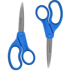 Westcott® Preferred All-Purpose Scissors, 8", Straight, Blue, 2-Pack