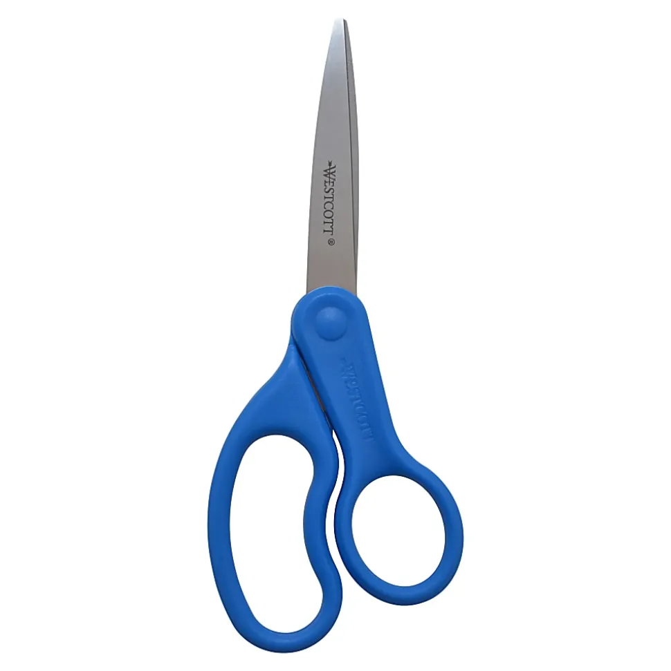 Westcott® Preferred All-Purpose Scissors, 8", Straight, Blue, 2-Pack