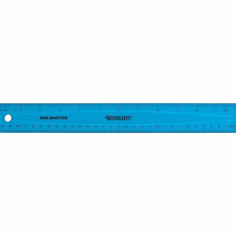 Westcott® Shatterproof Ruler, 12", Assorted Colors