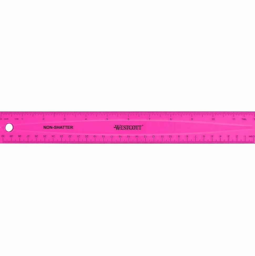 Westcott® Shatterproof Ruler, 12", Assorted Colors