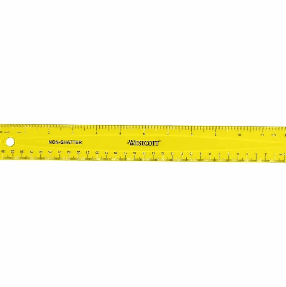 Westcott® Shatterproof Ruler, 12", Assorted Colors