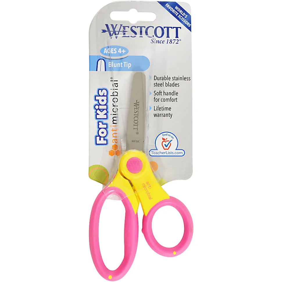 Westcott® Soft Handle Kids Scissors, 5", Pointed, Assorted Colors