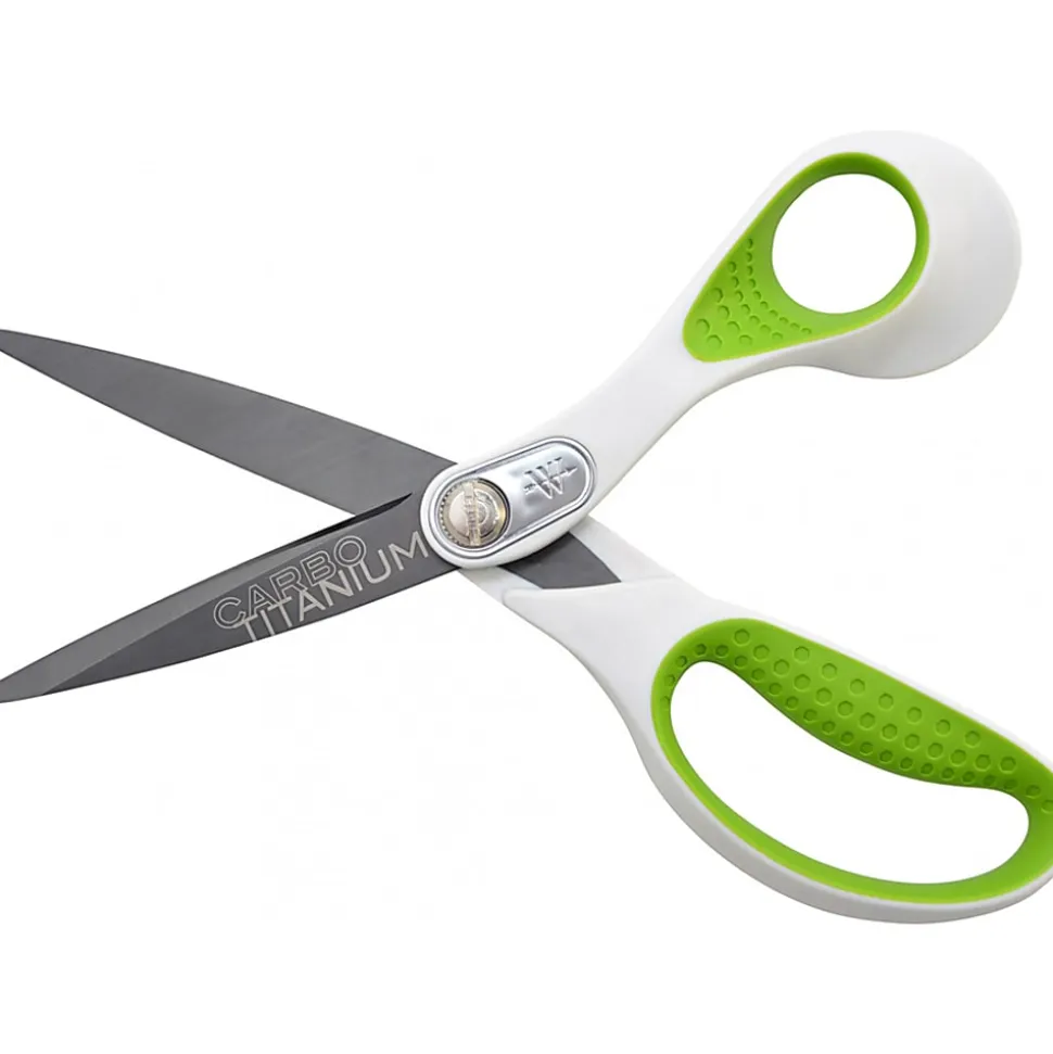 Westcott® Straight Carbo Titanium Scissors, 8" L, Pointed Tip, Gray