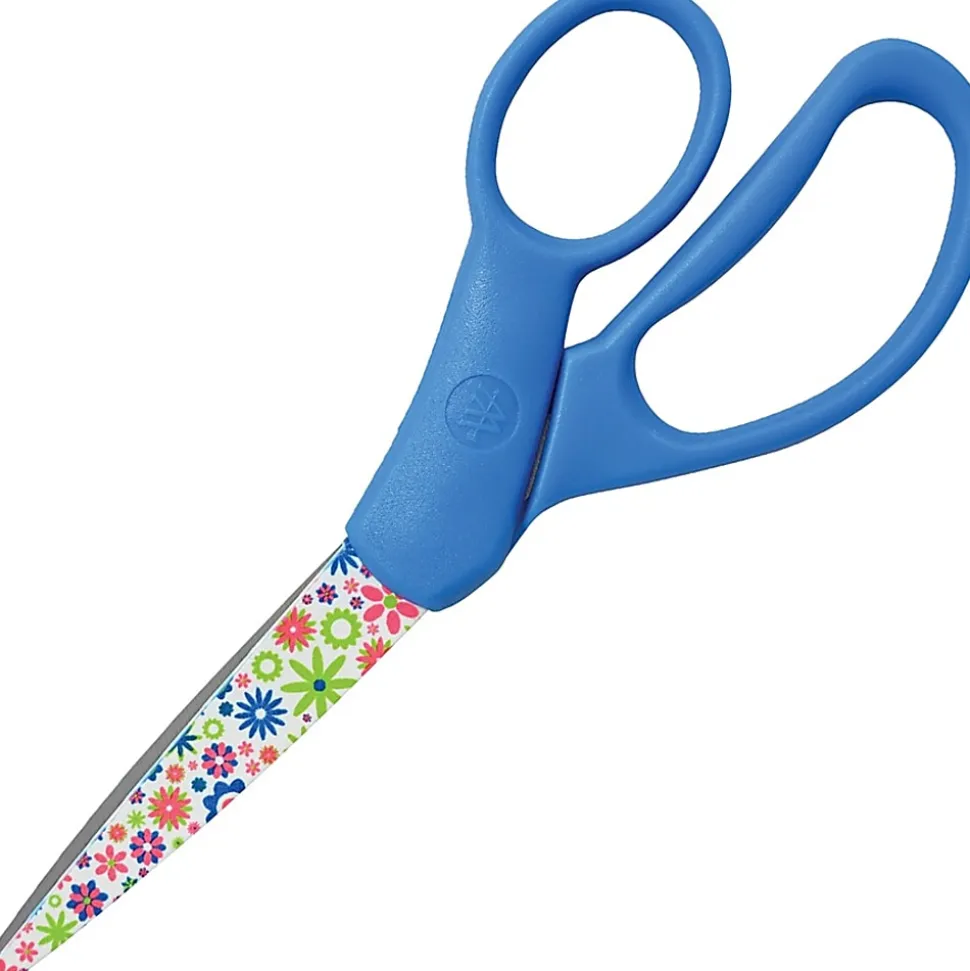 Westcott® Student Fun And Fashionable Scissors, 7", Pointed, Floral