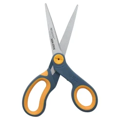 Westcott® Titanium Bonded Non-Stick Scissors, 8", Straight, Gray/Yellow