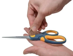 Westcott® Titanium Bonded Non-Stick Scissors, 8", Pointed, Gray/Yellow, Pack Of 2