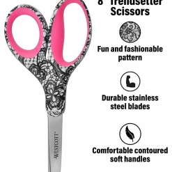 Westcott® Trendsetter Scissors, 8", Pointed, Assorted Colors