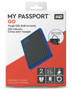 Western Digital My Passport™ Go External SSD, 2TB, Black/Cobalt