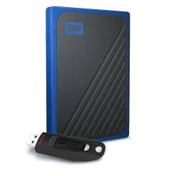 Western Digital My Passport™ Go External SSD, 1TB, With SanDisk® USB Flash Drive, 64GB