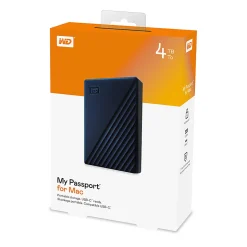 Western Digital My Passport™ Portable HDD For Mac, 4TB, Blue