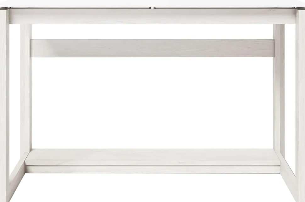 Whalen® Cecile 48”W Writing Desk, Snowdrift White/White Oak