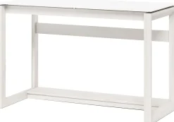 Whalen® Cecile 48”W Writing Desk, Snowdrift White/White Oak