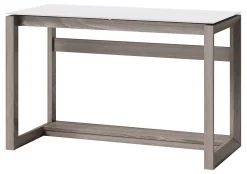 Whalen® Cecile 48”W Writing Desk, Snowdrift White/Fossil Greige Oak