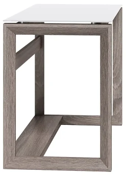 Whalen® Cecile 48”W Writing Desk, Snowdrift White/Fossil Greige Oak