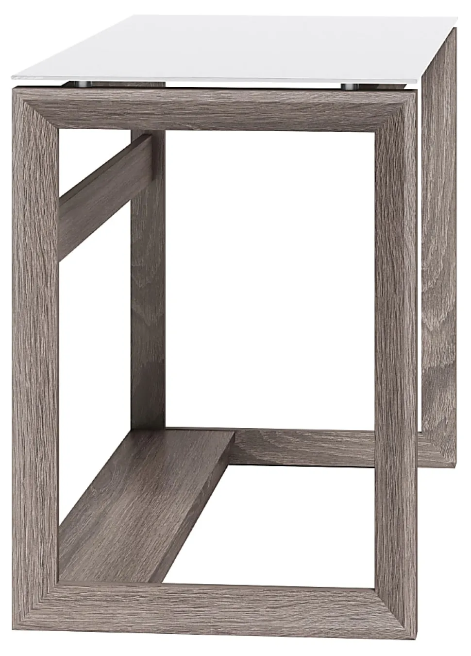 Whalen® Cecile 48”W Writing Desk, Snowdrift White/Fossil Greige Oak