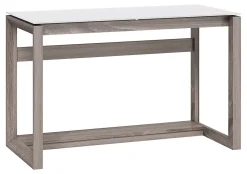 Whalen® Cecile 48”W Writing Desk, Snowdrift White/Fossil Greige Oak