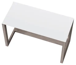 Whalen® Cecile 48”W Writing Desk, Snowdrift White/Fossil Greige Oak