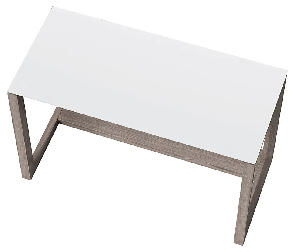 Whalen® Cecile 48”W Writing Desk, Snowdrift White/Fossil Greige Oak