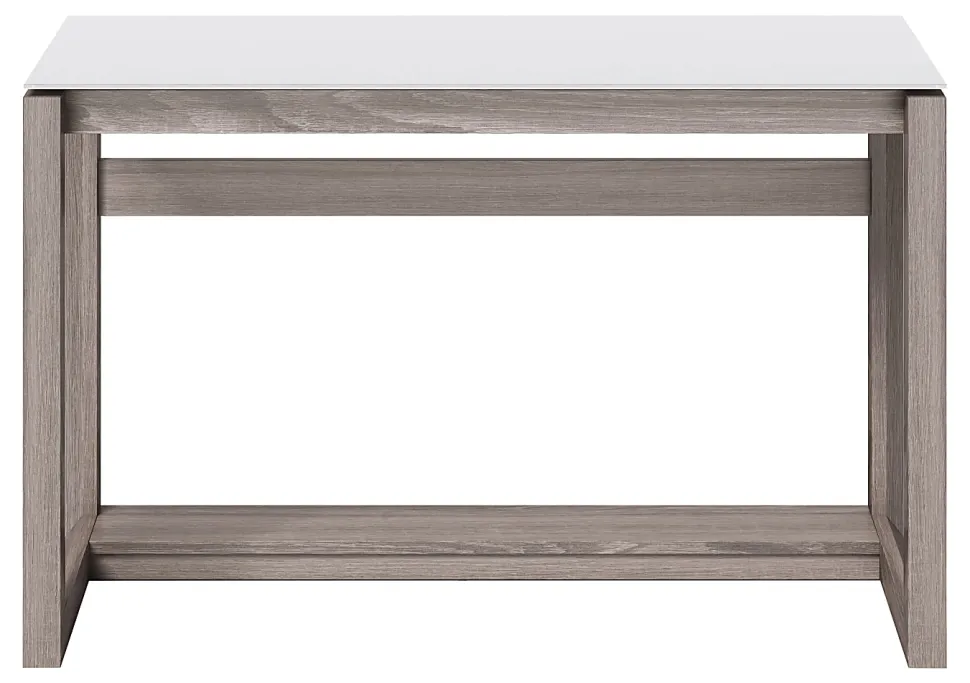 Whalen® Cecile 48”W Writing Desk, Snowdrift White/Fossil Greige Oak