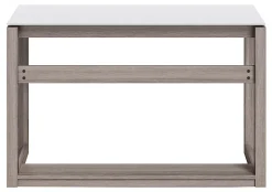 Whalen® Cecile 48”W Writing Desk, Snowdrift White/Fossil Greige Oak