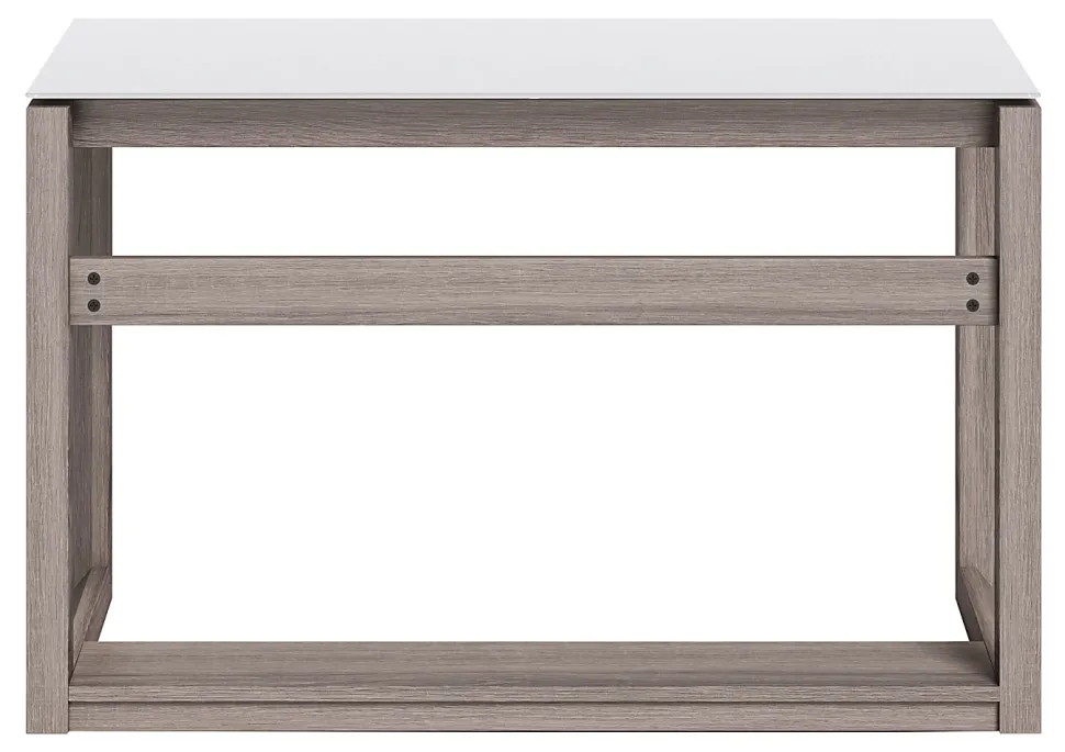 Whalen® Cecile 48”W Writing Desk, Snowdrift White/Fossil Greige Oak