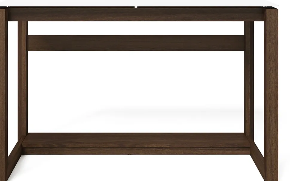Whalen® Cecile 48”W Writing Desk, Snowdrift White/Walnut