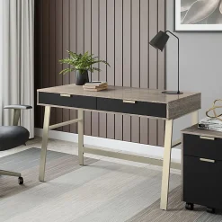 Whalen Devon 48"W Computer Desk, Harbor Oak