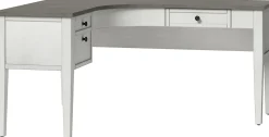 Whalen® Floor Display Lagron 60"W Wood L-Shaped Corner Desk, Arctic White/Shadow Gray