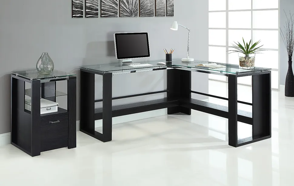 Whalen® Jasper 60"W L-Shape Corner Desk, Espresso