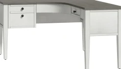 Whalen® Lagron 60"W Wood L-Shaped Corner Desk, Arctic White/Shadow Gray