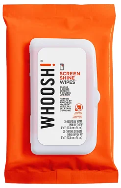 WHOOSH! Screen Shine Wipes, Pack Of 20 Wipes