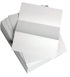 Willcopy Lettermark Custom Cut Sheets, 5 Reams, White, Letter (8 1/2" x 11"), 2500 Sheets Total, Perforated Every 3 2/3", 20 Lb, 500 Sheets Per Ream