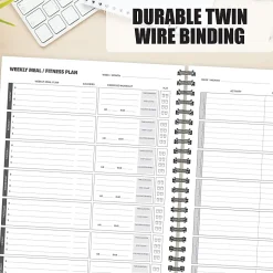 Willow Creek - Fitness planner - week/month to view - wire-bound - large - Letter A Size (8.5 in x 11 in) - 160 pages