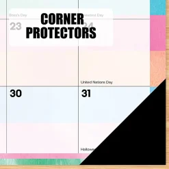 2026-2027 Willow Creek Press Academic Monthly Desk Pad Calendar, 17" x 22", Watercolor Stripe, July To June, Total Qty 1