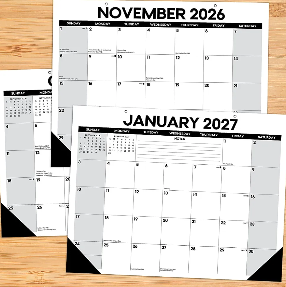 Willow Creek Press Academic Monthly Desk Pad Calendar, 17" x 22", Basic, July 2026 - June 2027, Total Qty 1