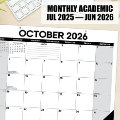 Willow Creek Press Academic Monthly Desk Pad Calendar, 17