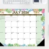 2026-2027 Willow Creek Press Academic Monthly Desk Pad Calendar, 17" x 22", Succulents, July To June, Total Qty 1
