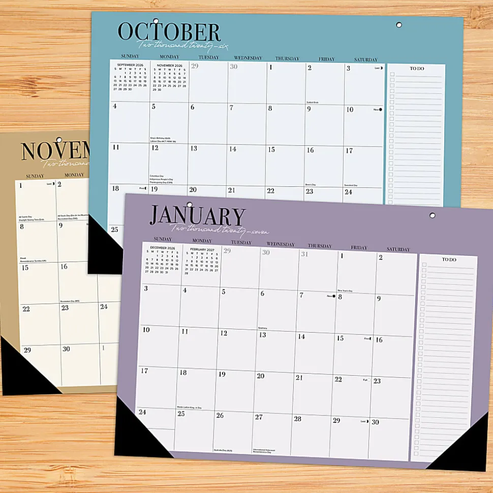 Willow Creek Press Academic Monthly Desk Pad Calendar, 17" x 12", Urban Chic, July 2026 - June 2027, Total Qty 1