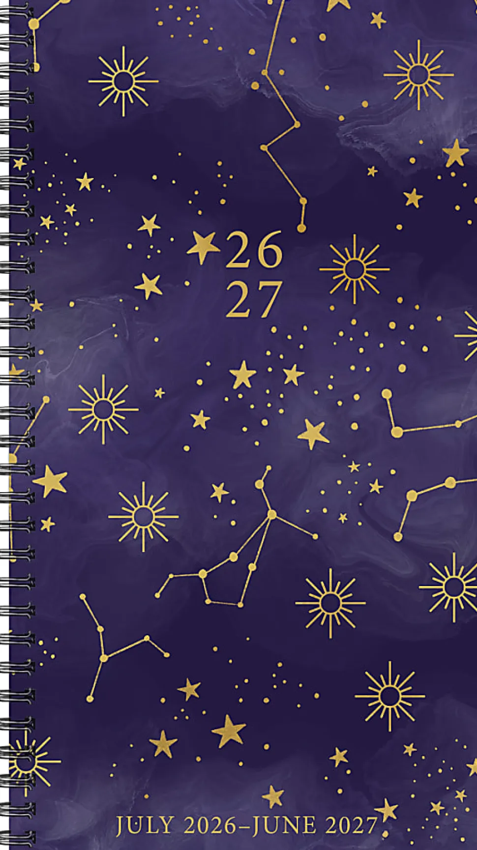 Willow Creek Press Academic Weekly/Monthly Spiral Planner, 3-1/2" x 6-1/2", Starry Intentions, July 2026 - June 2027, Total Qty 1