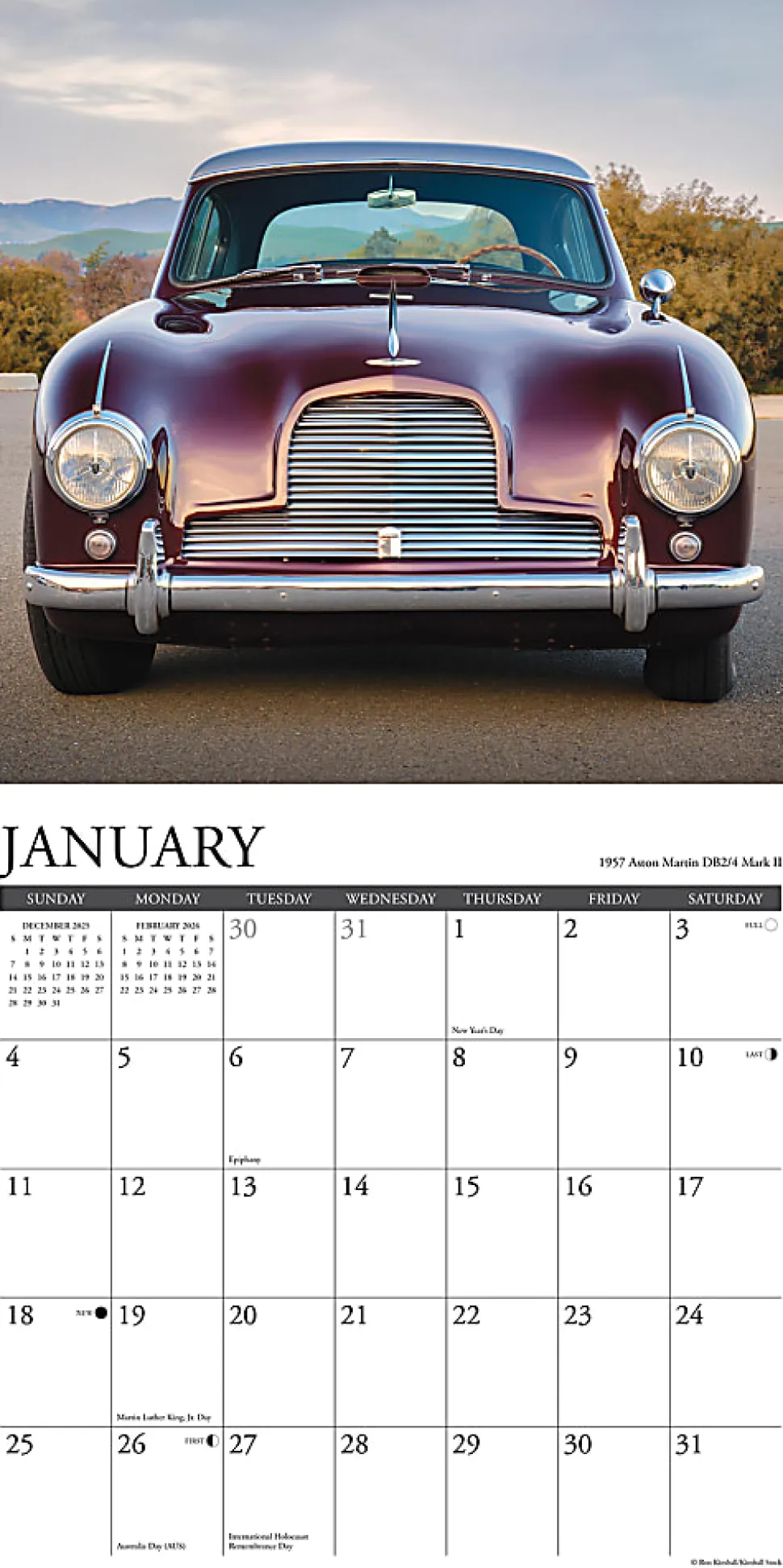 2026 Willow Creek Press Art & Design Monthly Wall Calendar, 12" x 12", Classic Cars, January To December, 50729