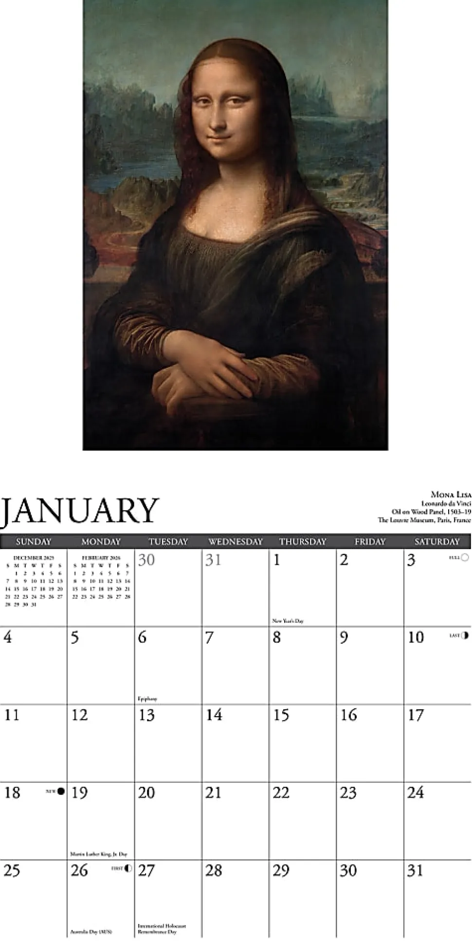 2026 Willow Creek Press Humor & Comics Monthly Wall Calendar, 12" x 12", Artistic Masterpieces, January To December, 55793