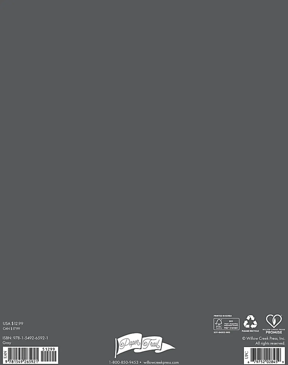 Willow Creek Press Monthly Academic Booklet Planner, 7-1/2" x 9-1/2", Gray, July 2026 - June 2027, Total Qty 1