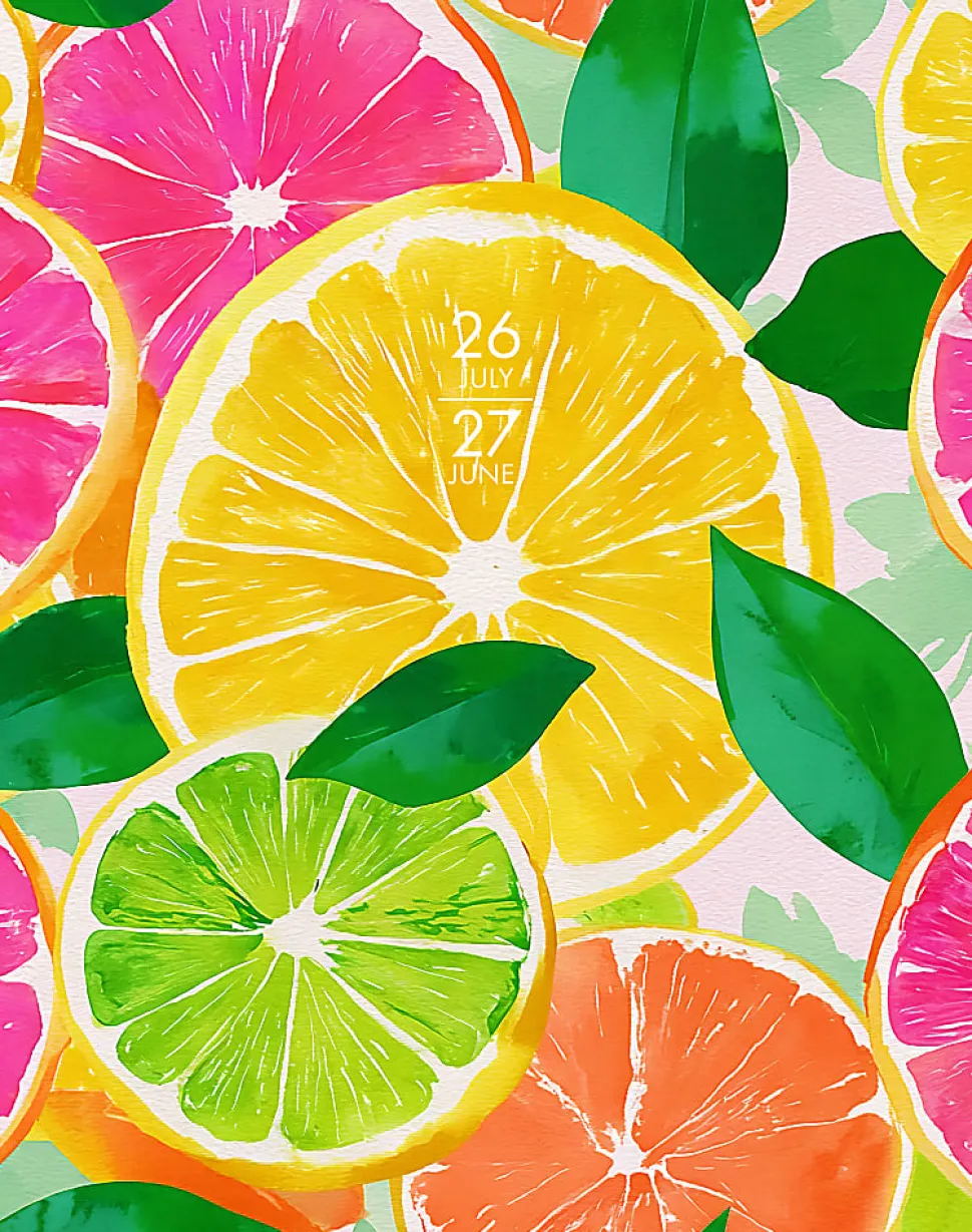 Willow Creek Press Monthly Academic Booklet Planner, 7-1/2" x 9-1/2", Citrus Squeeze, July 2026 - June 2027, Total Qty 1