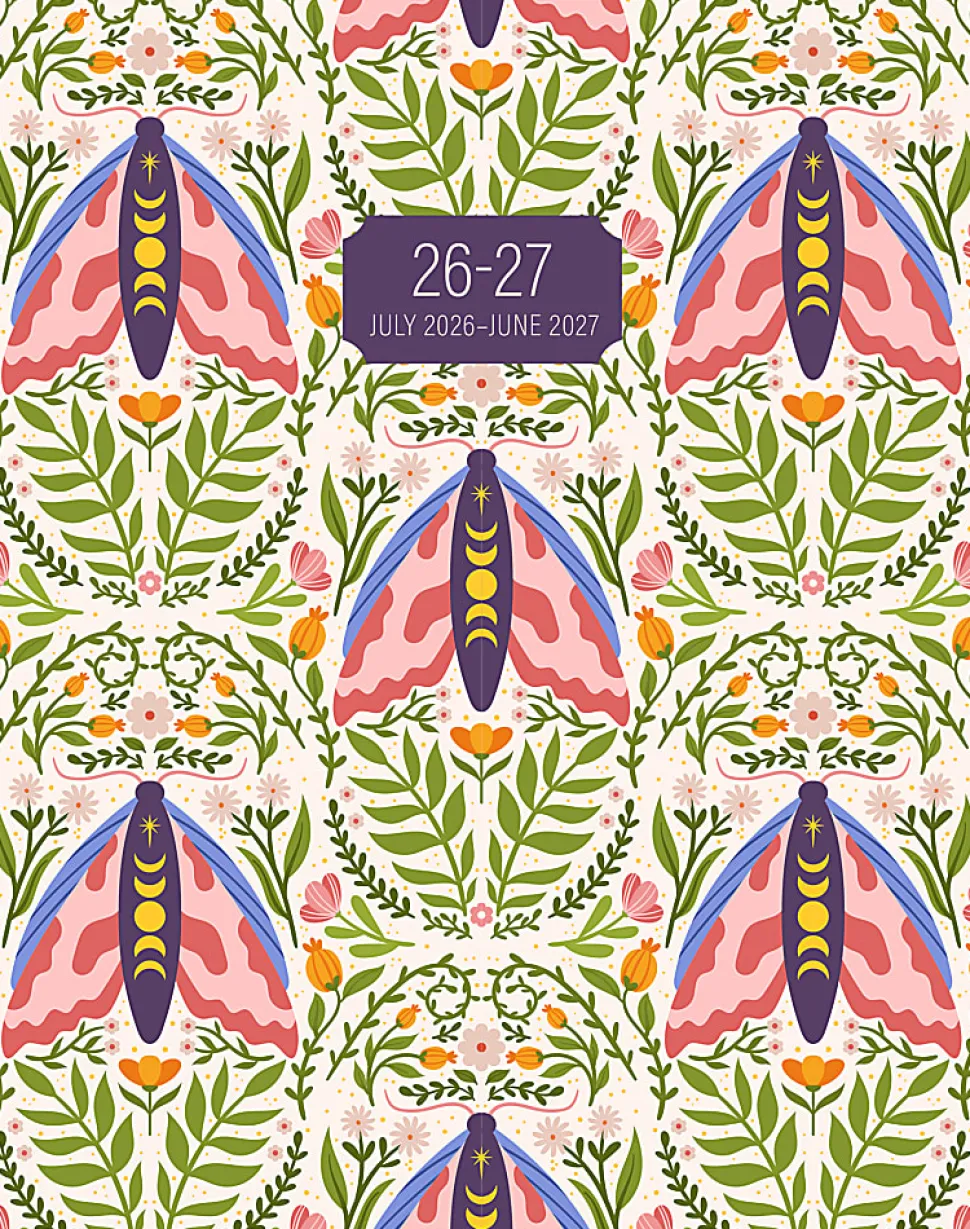 Willow Creek Press Monthly Academic Booklet Planner, 7-1/2" x 9-1/2", Verdant Folk, July 2026 - June 2027, Total Qty 1
