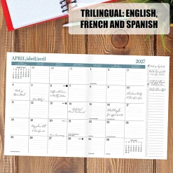 Willow Creek Press Monthly Academic Booklet Planner, 7-1/2" x 9-1/2", Wild Garden Glow, July 2026 - June 2027, Total Qty 1